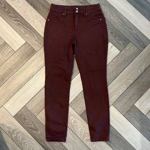 Maurice’s burgundy stretch pants medium